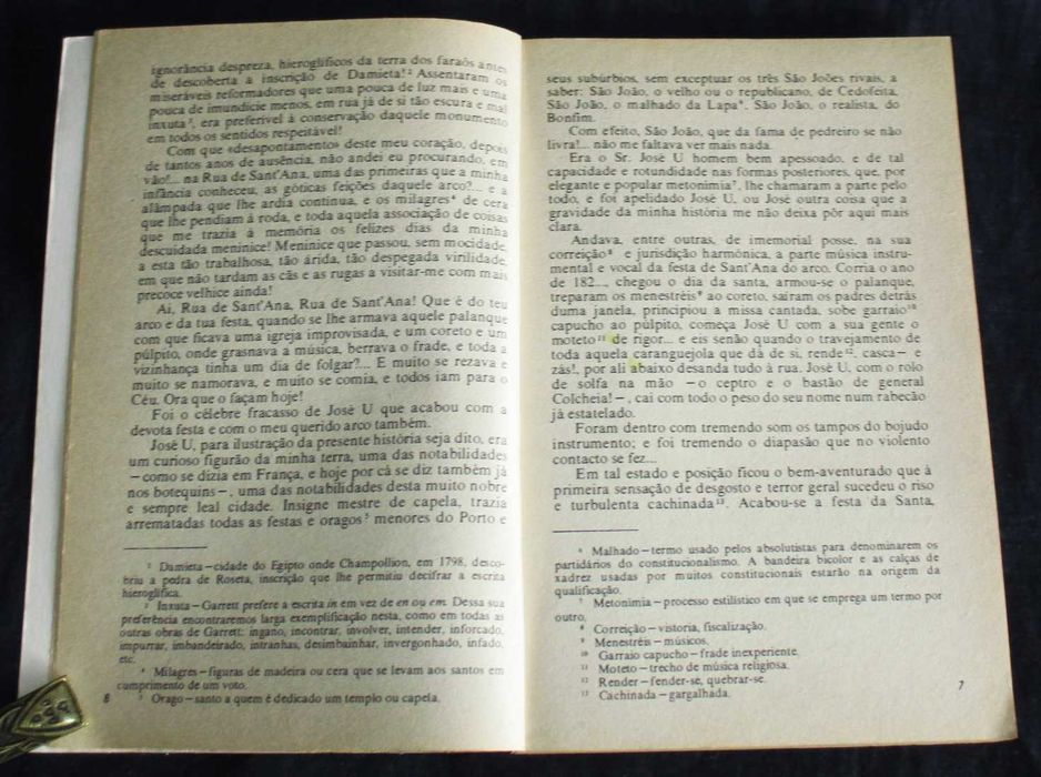 Livro O Arco de Sant'Ana Almeida Garrett Grandes Obras