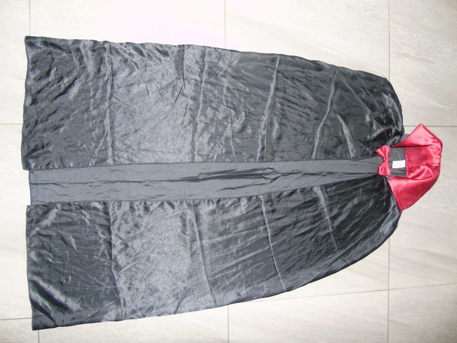 czarna peleryna halloween one size