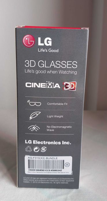 Óculos 3D Pack 2 unid. LG NOVOS