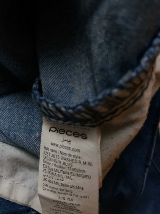 Niebieskie rurki skinny Pieces 38 M