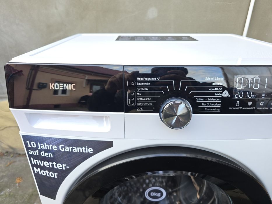 Вузька пральна машинка Koenic KWM 8142 A INV  на 8кг!2024 рік