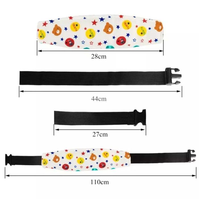 Faixa fixadora de cabeça para cadeira auto