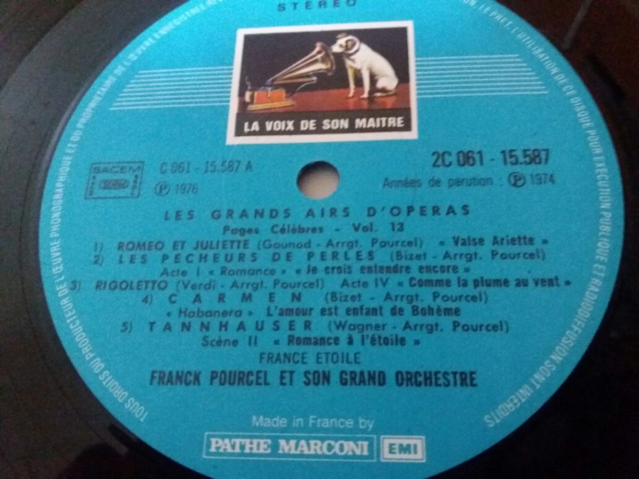LP Vinil - Franck Pourcel - Les Grands Airs d'Opéras