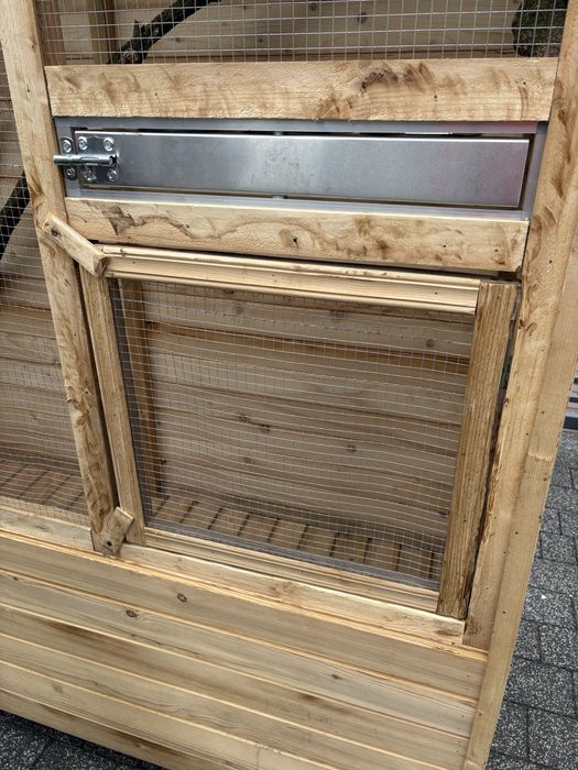 Nowa woliera klatka dla ptaków/papug – solidna, drewniana, na kółkach