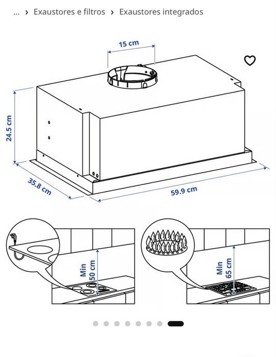 Exaustor integrado novo ikea  undervek