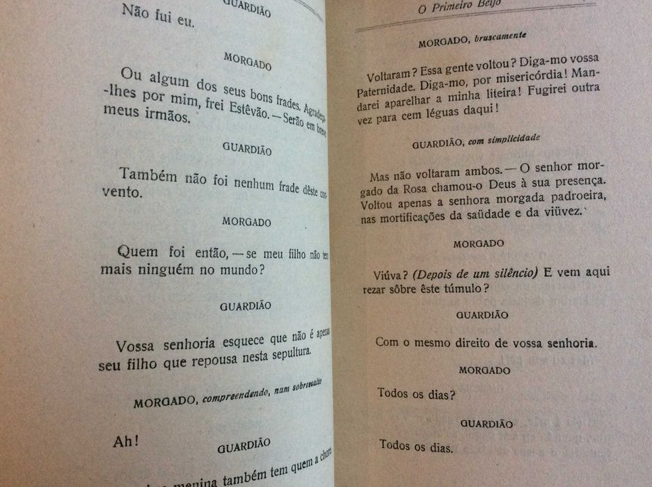 Júlio Dantas - O primeiro beijo. Peça em 1 acto, em proza, 1911