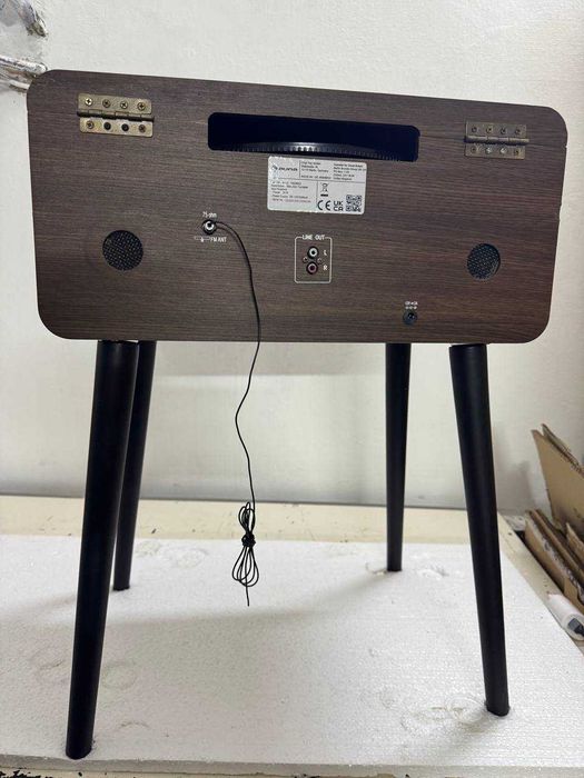 Вініловий програвач на ніжках ретро виниловый проигрыватель AUX/FM/BT/USB/CD Auna
