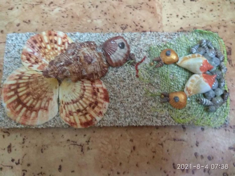 Поделка из морской ракушки