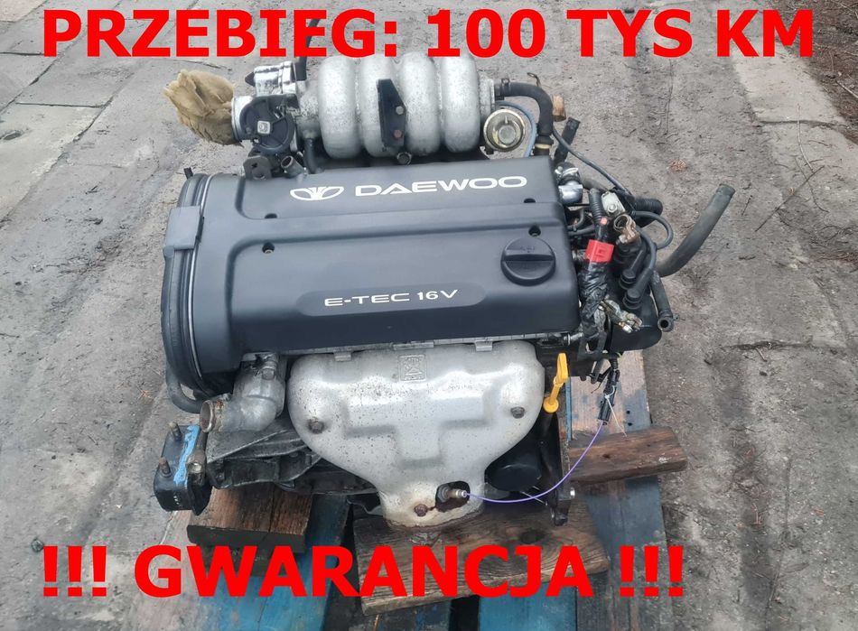 Silnik Daewoo Lanos 1.5 16V A15DMS 100 TYS KM
