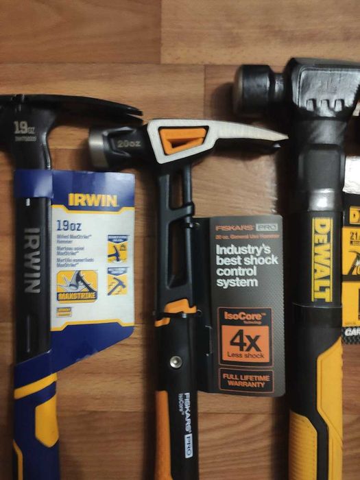 Молоток Irwin металевий Fiskars Dewalt Milwaukee