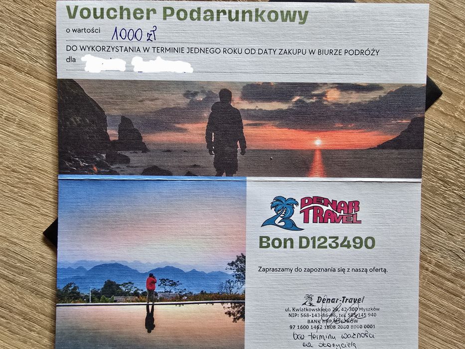 .Sprzedam Woucher Podarunkowy Denar  Trawel
