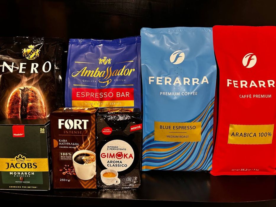 Кава натуральна смажена мелена Форт Fort  Gimoka/в зернах  Ambassador