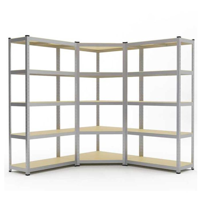 Regał magazynowy narożny 180x90x30 5 półek 875kg