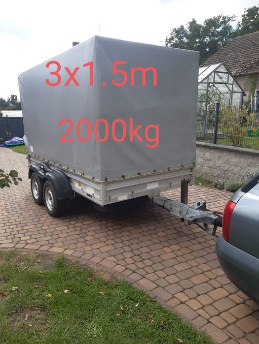 Super Przyczepka Samochodowa dwuosiowa 2000kg