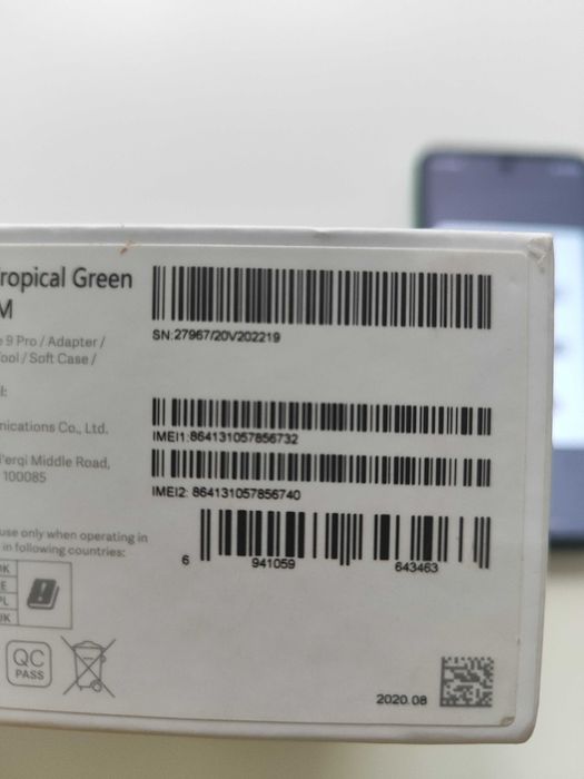 Xiaomi Redmi Note 9 Pro 6 GB / 64 GB 4G (LTE) zielony - stan idealny