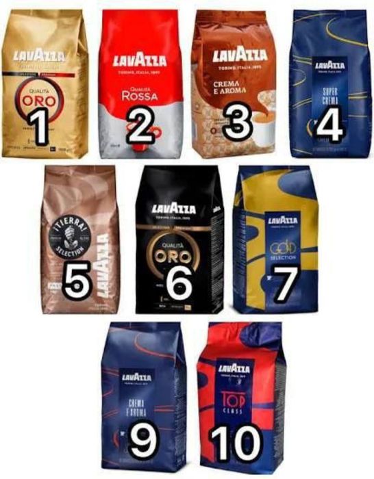 Кава в зернах Lavazza Super Crema, 1 кг. Можна оптом.