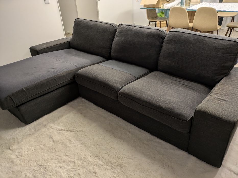 Sofá kivik IKEA 3 lugares com chaise long