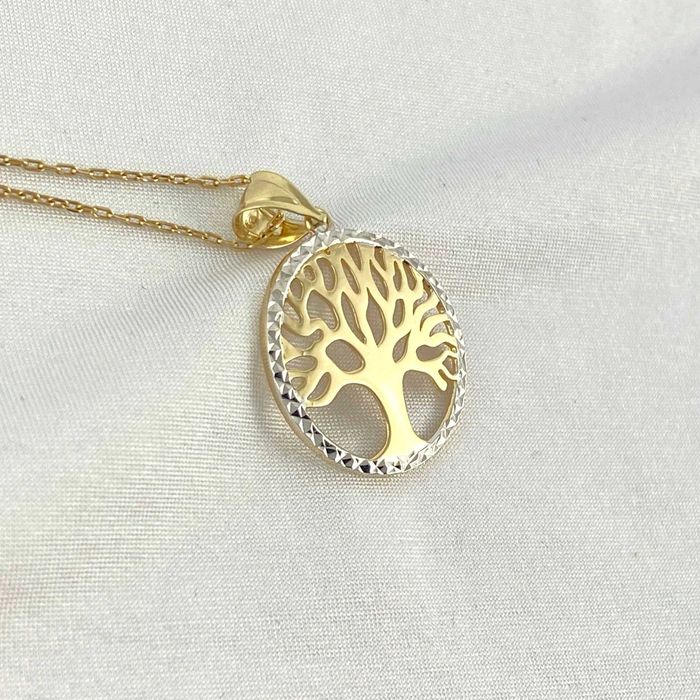 Śliczna ZŁOTA zawieszka DRZEWKO SZCZĘŚCIA PRÓBA 585 (14K)