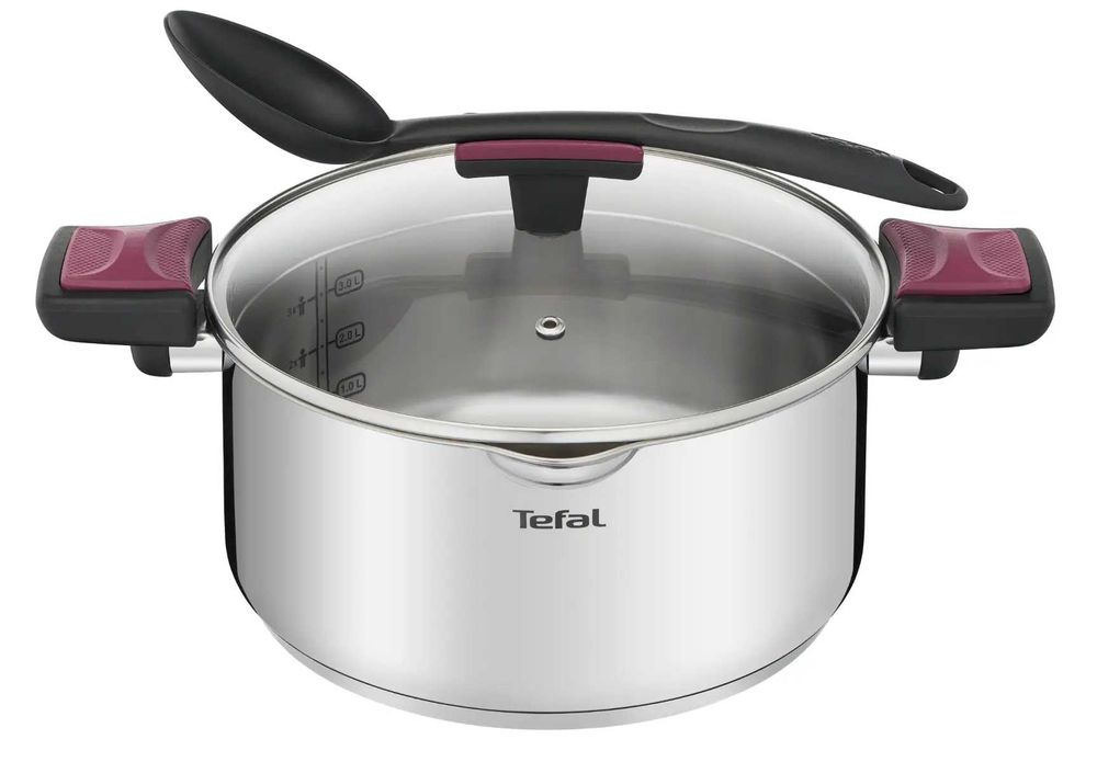 Zestaw garnków z pokrywkami TEFAL COOK&CLIP - 10 elementów