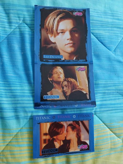 Lote 3 autocolantes Titanic Super Pop, Leonardo DiCaprio