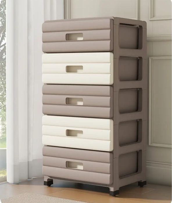 Новый пластиковый комод тумбочка для хранения  5 ящиков