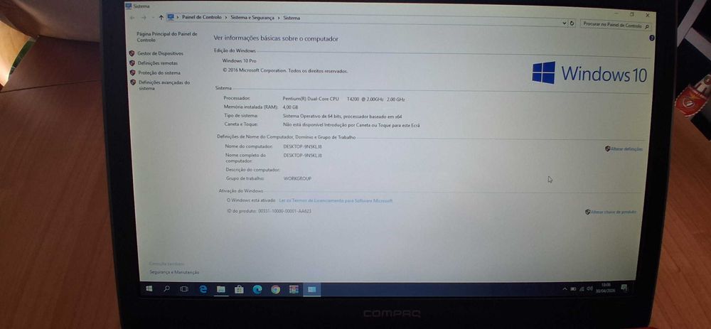 Notbook  hp compaq presario