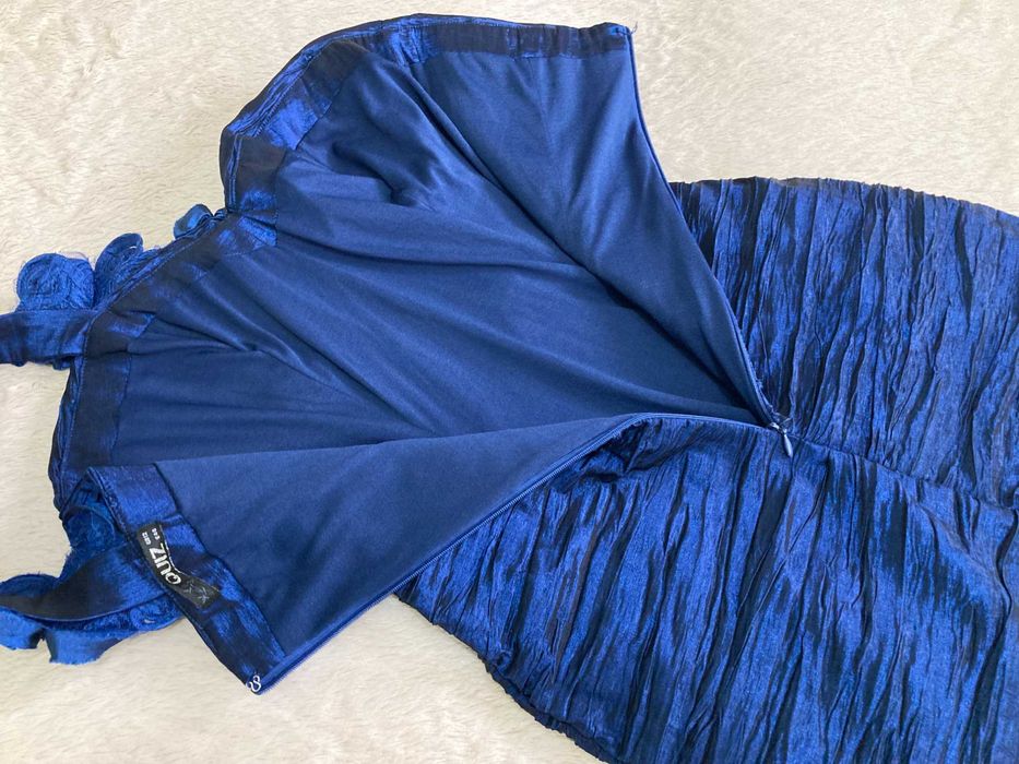 Святкова коктельна синя сукня р С/ХС