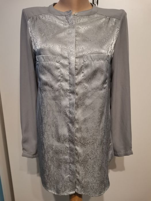 Elegancka bluzka damska Mohito rozm 36, odcienie szarości, praca,biuro