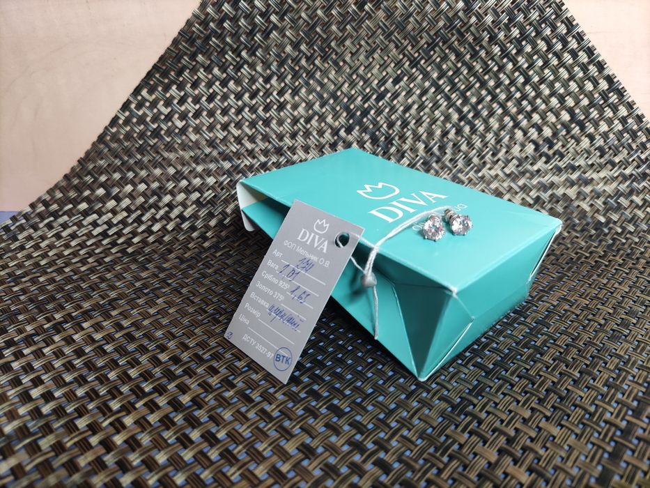 Срібні  сережки-пусети