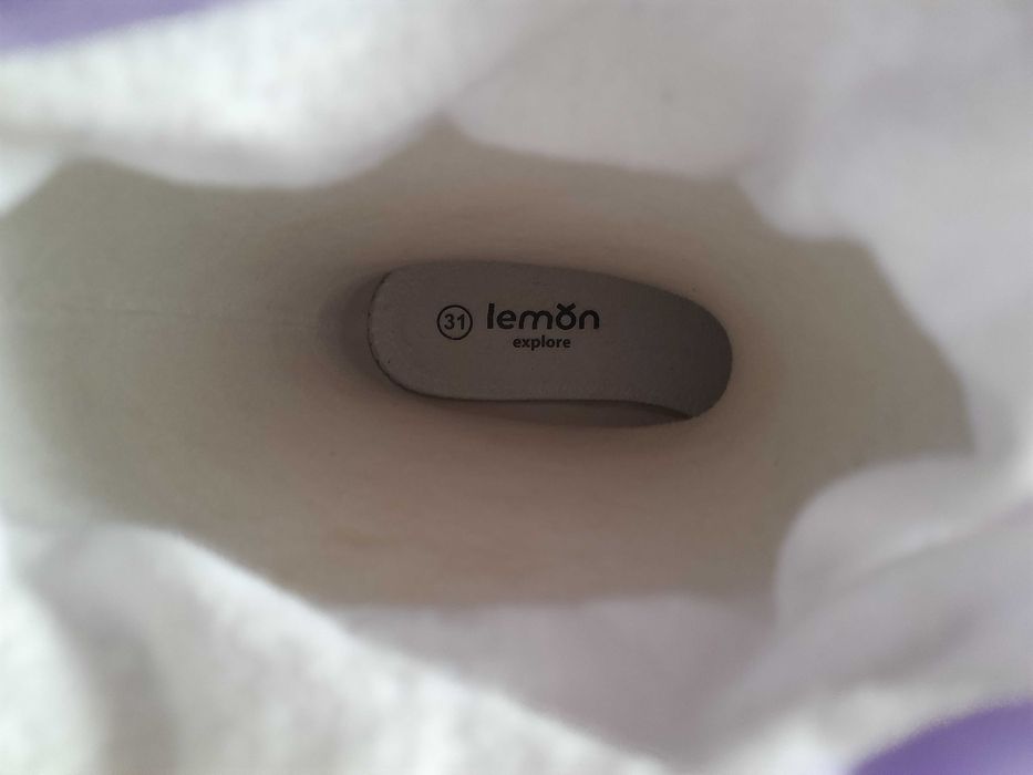 LEMON explore fioletowe kalosze gumiaki 31 ocieplane ściagacze