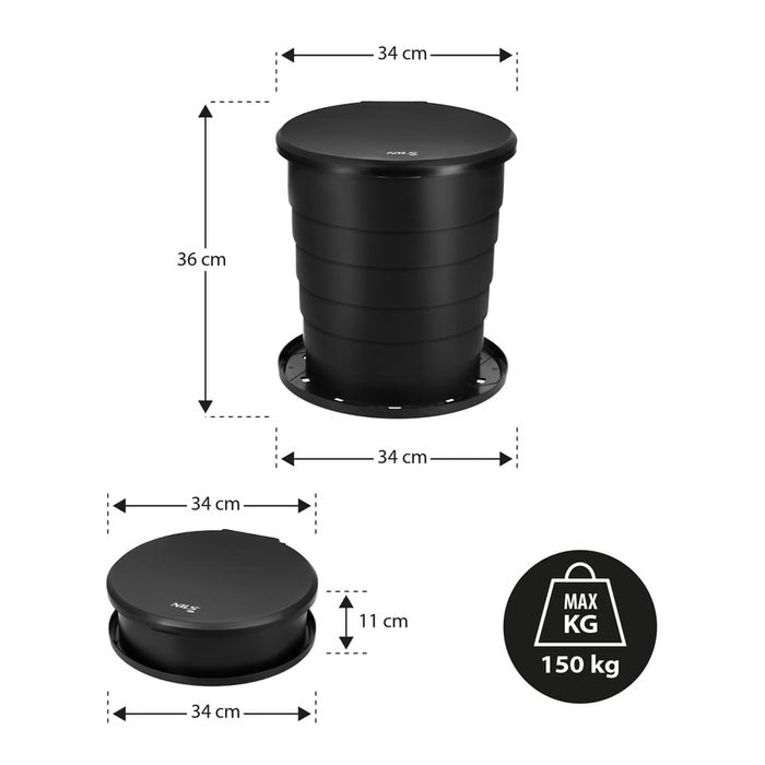 Składana toaleta turystyczna 10l