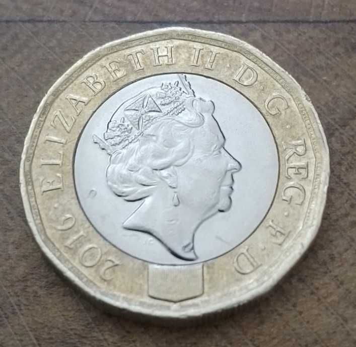 One Pound 1 Libra Moeda 2016