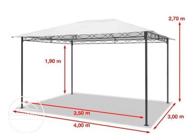 Pawilon ogrodowy Rendezvous Classic szampański 3x4m