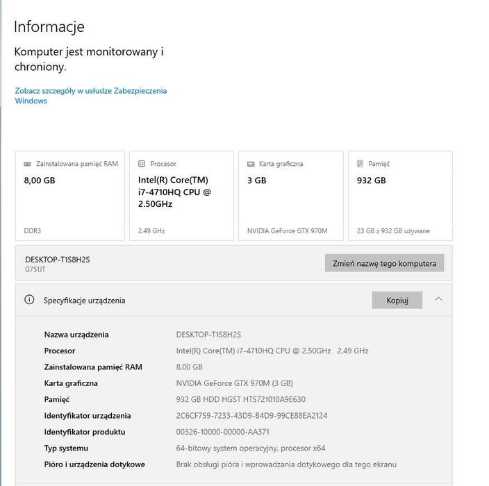 Laptop Asus ROG G751J