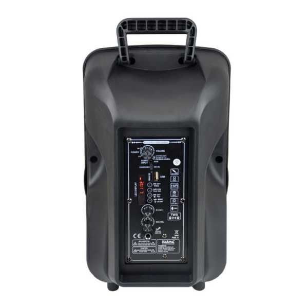 Coluna Portátil 8″ 300W – USB / SD / BT / BAT /TWS/ MIC VHF – KARMA