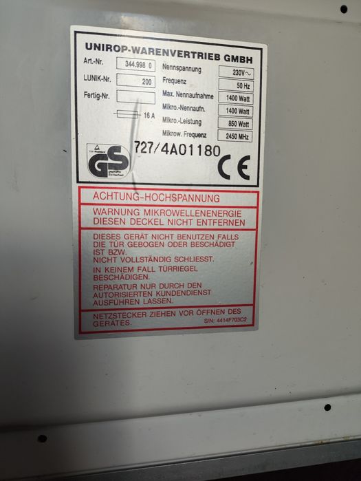 Mikrofalówka 850W Niemiecka