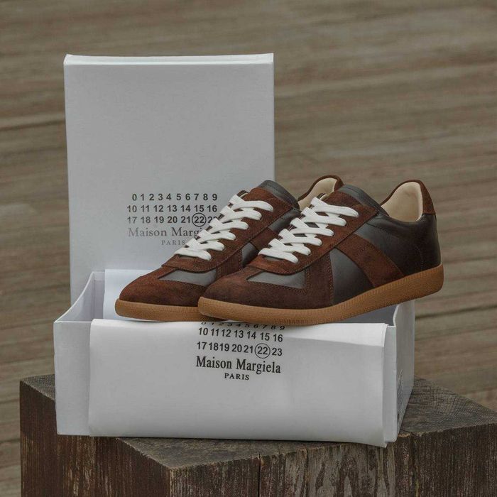 Кожаные кроссовки Maison Margiela Replica шкіряні кеди Мейсон Марджела