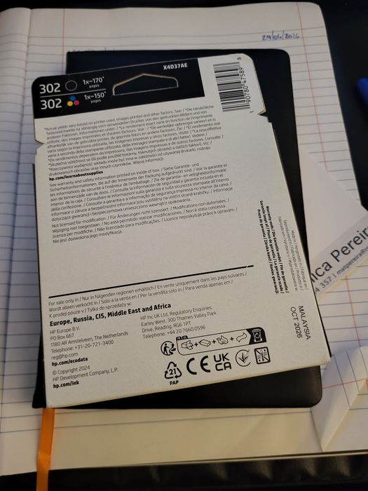 Pack original HP 302460313724129136641