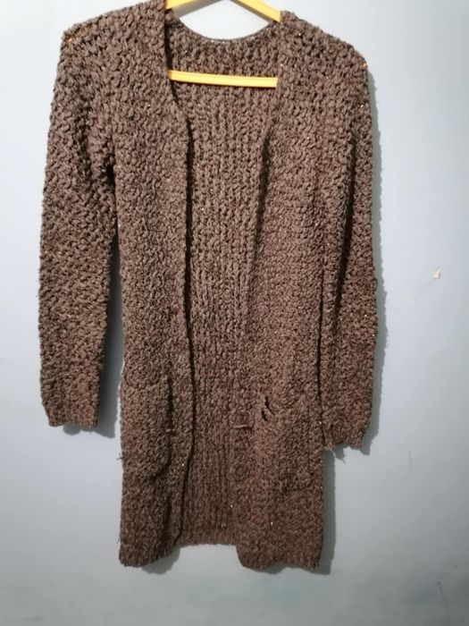 Sweter wełniany długi damski rozmiar xs-s