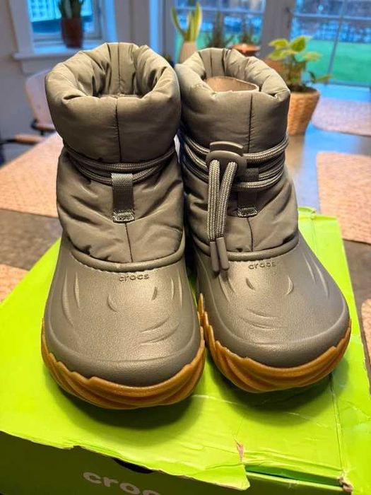 crocs echo boot termiczne śniegowce buty zimowe unisex 38/39 24 khaki