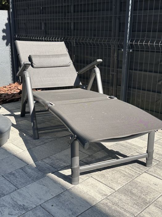 Leżak ogrodowy z zagłówkiem NOWY