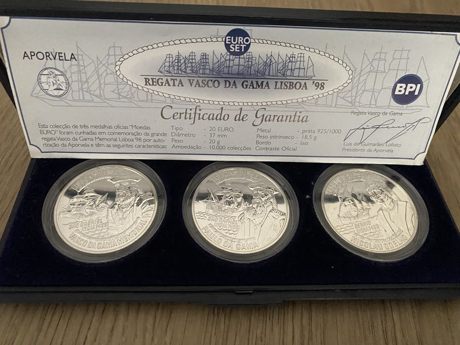 Moedas em prata - Regata Vasco da Gama