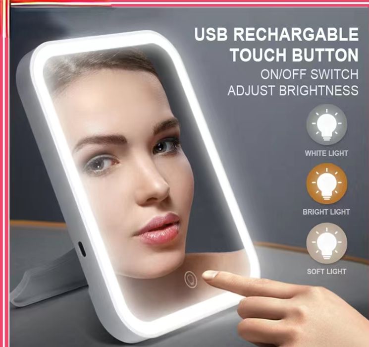 Espelho Led com luz portatil