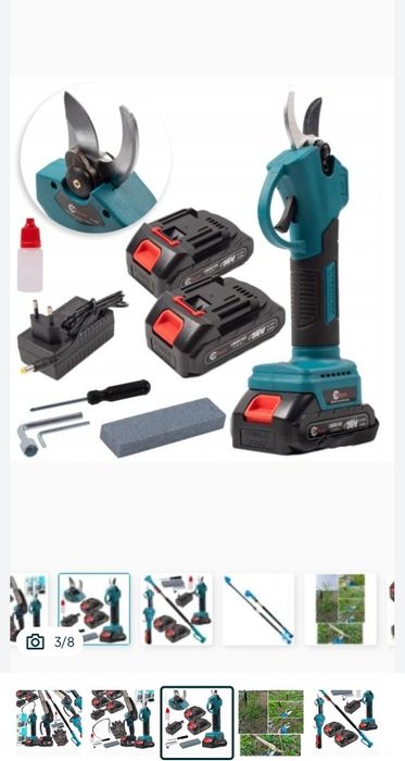 Zestaw piła zekator na wysięgniku 5m   4xaku 48v ostrzałka