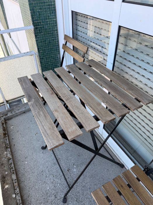 Conjunto De Jardim Com Mesa De Bistrô De Madeira