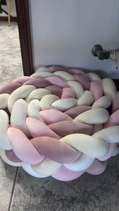 Trança 3 Metros Rosa/Branco/Amarelo