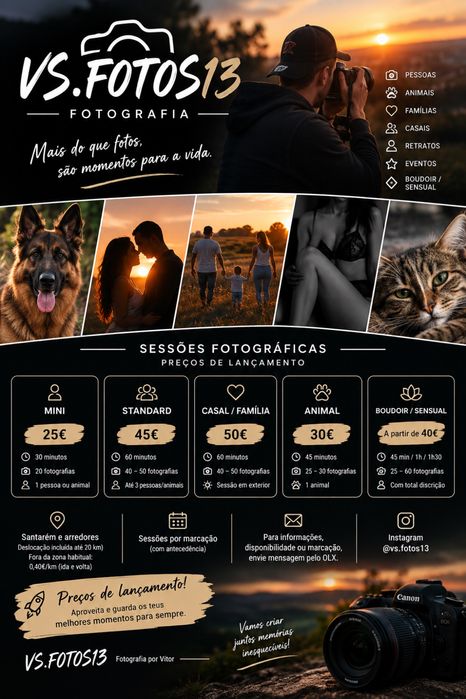 Sessões Fotográficas | Santarém e Arredores | Preços de Lançamento