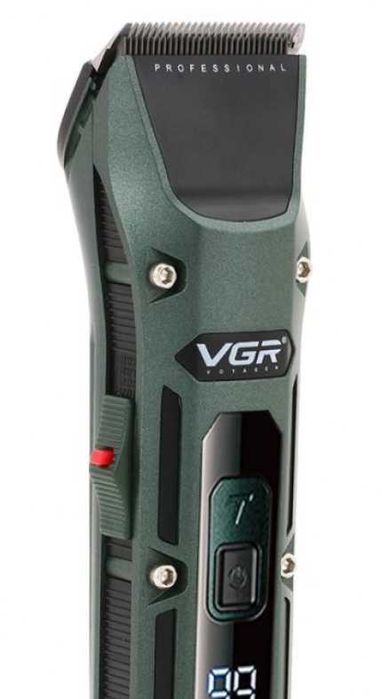 Акумуляторна машинка для стрижки VGR V-696, Professional, 4 насадки