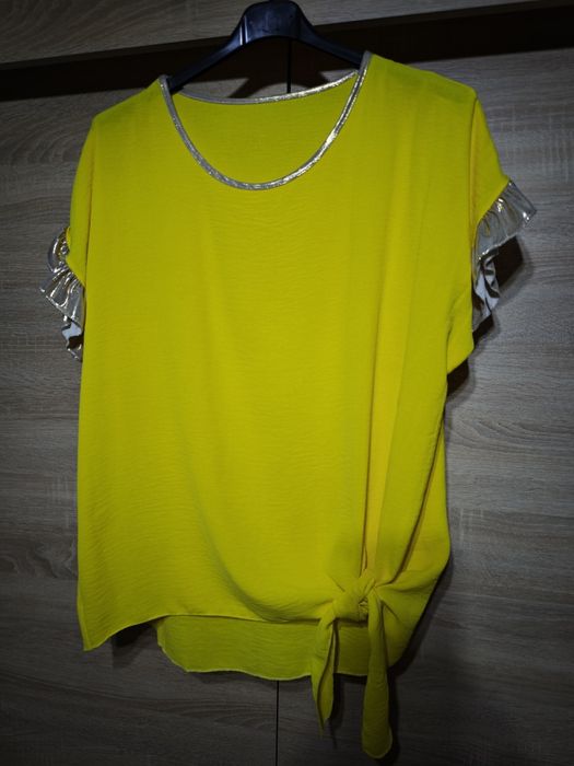 Nowa bluzka żółta viscoza new collection roz L-xxl
