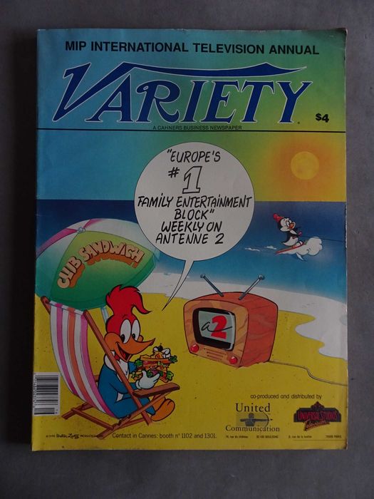 Revista de cinema Variety 1990 MIP International Television Annual